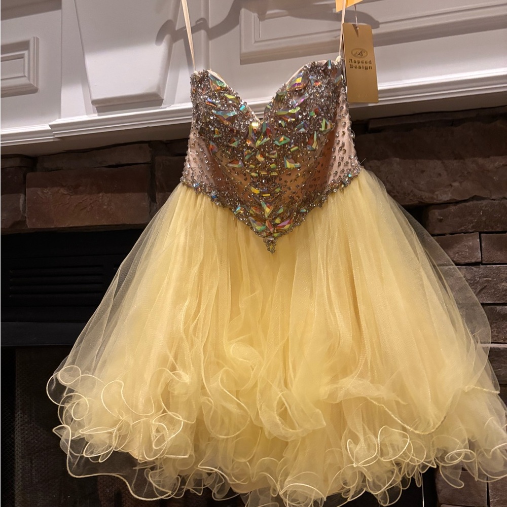Yellow and Silver Kids Dress